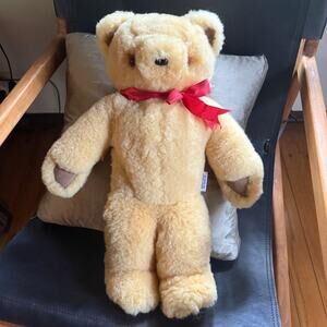 Large 21" Shearling Real Sheepskin Teddy bear Sheepskin Products New Zealand